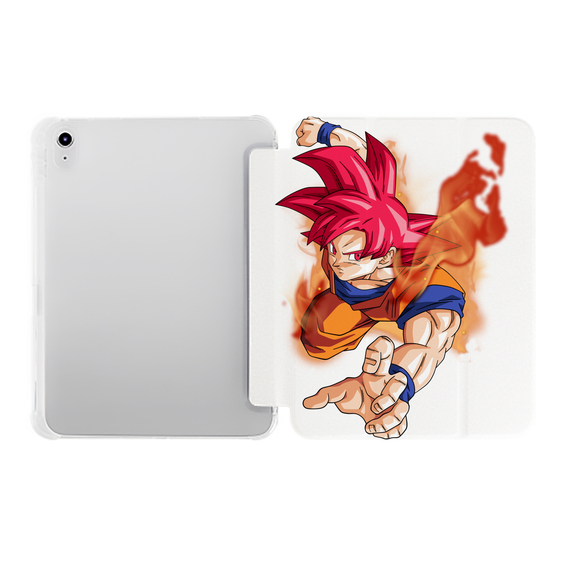（画像用） ドラゴンボール 孫悟空（そん ごくう）Son Goku カカロット DRAGON BALL Kakarotto IPad ケース ペン収納付き 三つ折りスタンド PUレザー×シリコン 対応機種9.5/10.5/10.9インチ